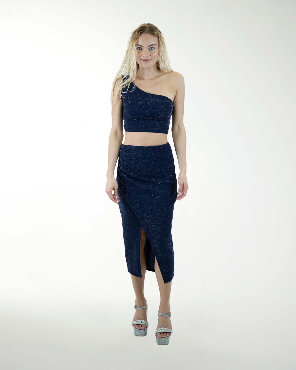 FALDA ANT CRUCE CON PLIEGUES