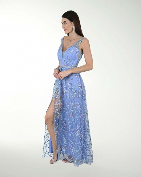 VESTIDO CL FANTASIA CON ABERTURA VESTIDO CL FANTASIA CON ABERTURA