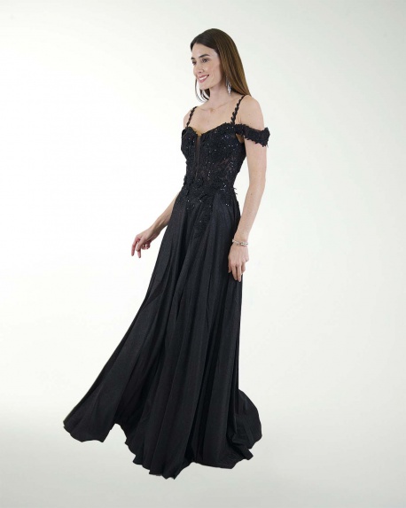 VESTIDO PR GRAN GALA CON BRILLO