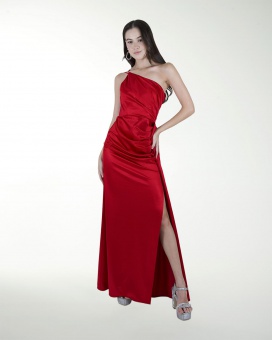 VESTIDO CL WARP DE UN HOMBRO DRAPEADO