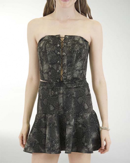 TOP ANT ANIMAL PRINT STRAPLESS JARETAS TOP ANT ANIMAL PRINT STRAPLESS JARETAS