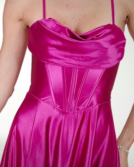 VESTIDO CL WARP TIPO CORSET CON DRAPEADO