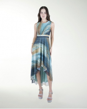 VESTIDO CASUAL CON FALDA ASIMETRICA