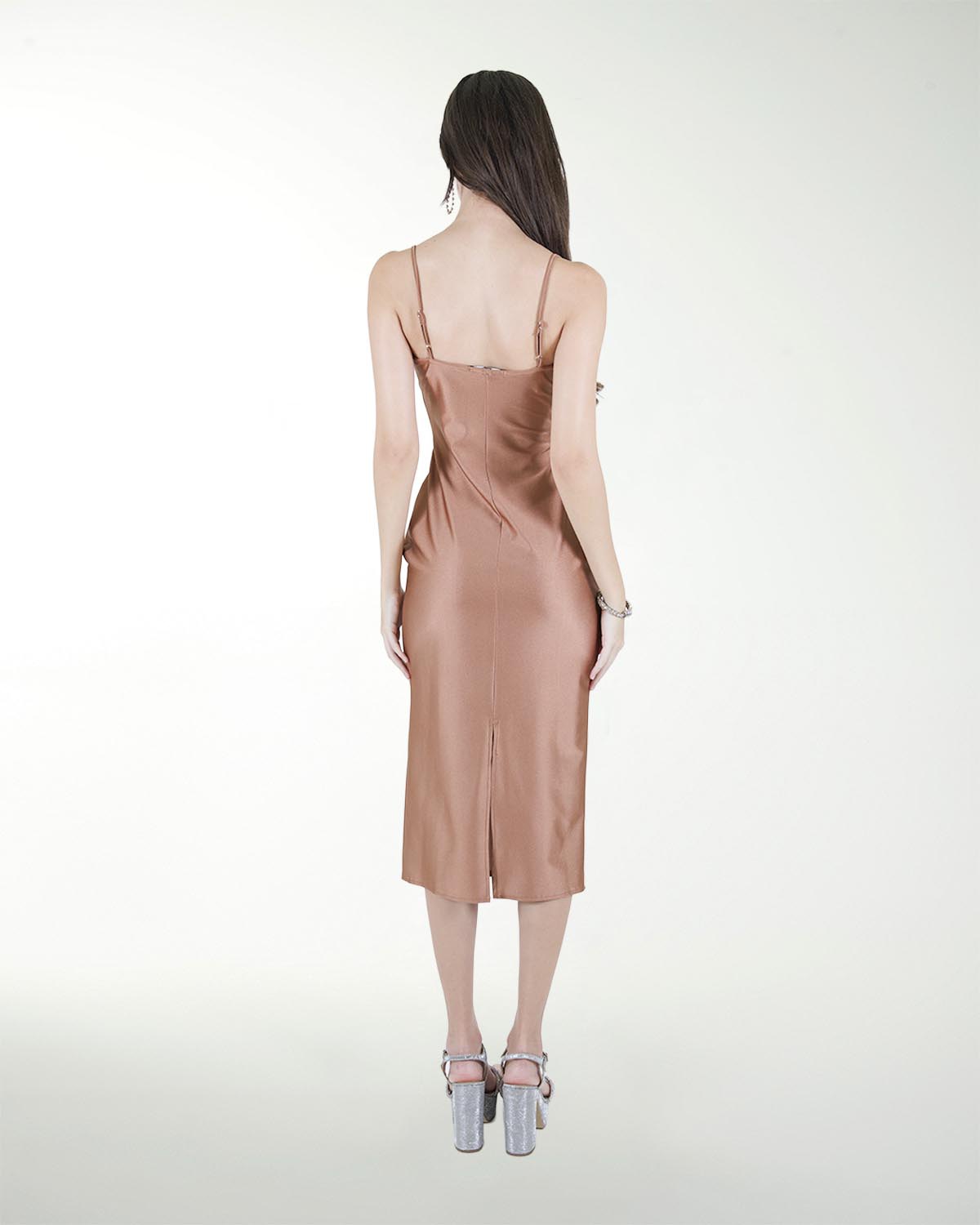 VESTIDO CC ENTALLADO ESCOTE DRAPEADO