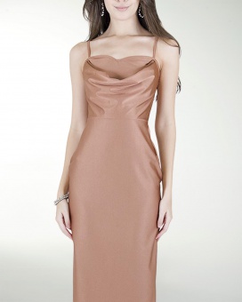 VESTIDO CC ENTALLADO ESCOTE DRAPEADO