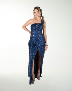 VESTIDO CL DE UN TIRANTE Y ABERTURA