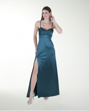 VESTIDO CL WARP CON DRAPEADO EN ESCOTE