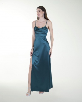VESTIDO CL WARP CON DRAPEADO EN ESCOTE