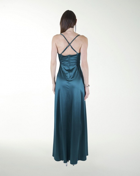 VESTIDO CL WARP CON DRAPEADO EN ESCOTE