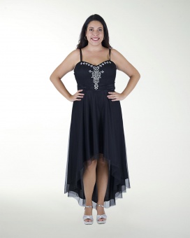 VESTIDO CL PLISADO CON APLICACION VESTIDO CL PLISADO CON APLICACION