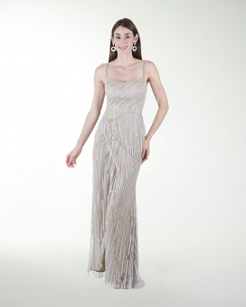 VESTIDO CL ENTALLADO CON ABERTURA