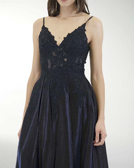 VESTIDO PR GRAN GALA CON BRILLO