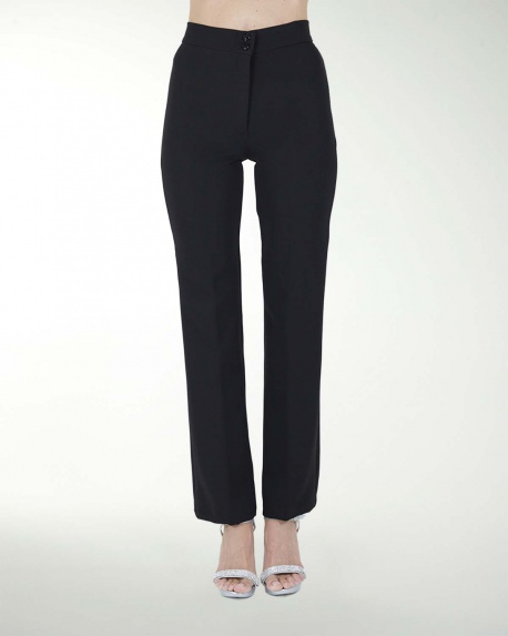 PANTALON DE VESTIR RECTO CON BOTON EN PRETINA