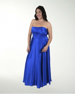 VESTIDO TE DE FIESTA LISO CON BRILLOS