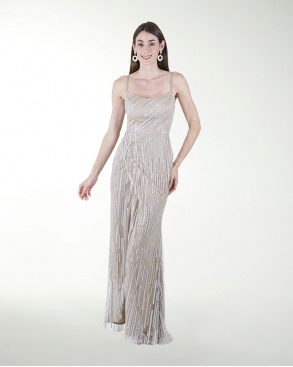 VESTIDO CL ENTALLADO CON ABERTURA