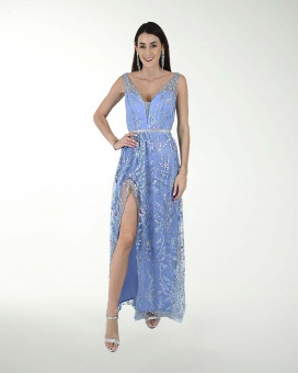 VESTIDO CL FANTASIA CON ABERTURA