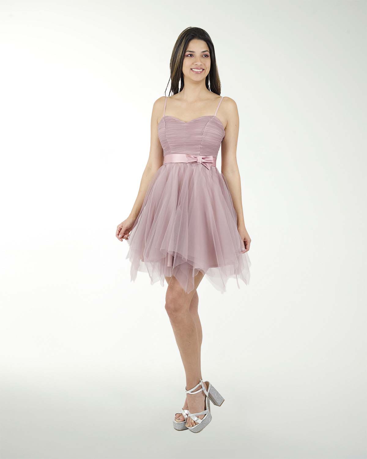 VESTIDO CC IMPERIAL CON DRAPEADO EN TALLE