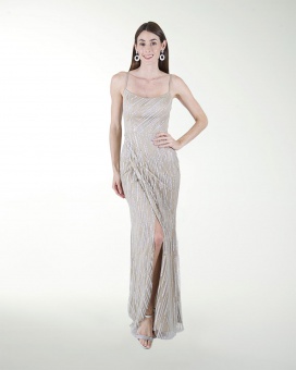 VESTIDO CL ENTALLADO CON ABERTURA