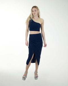 FALDA ANT CRUCE CON PLIEGUES