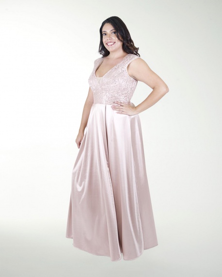 VESTIDO TE ESCOTE EN V COMBINADO