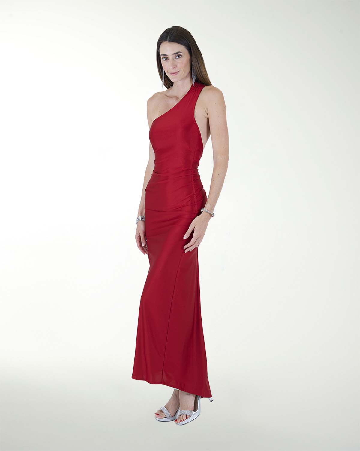 VESTIDO CL HALTER CON DRAPEADO