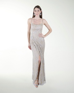 VESTIDO CL ENTALLADO CON ABERTURA