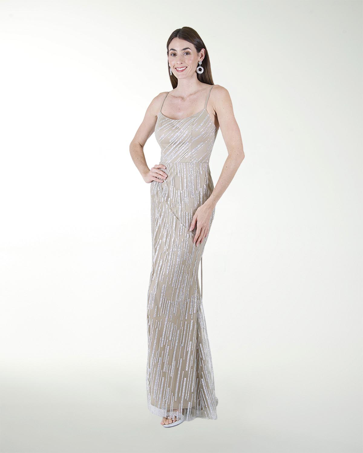 VESTIDO CL ENTALLADO CON ABERTURA