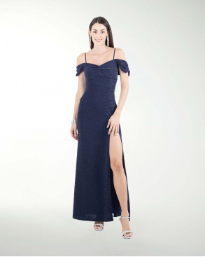 VESTIDO CL ENTALLDO DE HOMBRO DESCUBIERTO