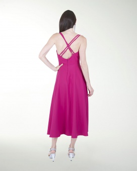 VESTIDO CA BARBIE LISO  MIDI STRAPLESS