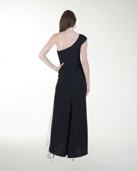 VESTIDO CL COMBINADO DE UN HOMBRO