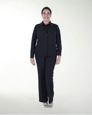 PANTALON DE VESTIR RECTO CON BOTON EN PRETINA