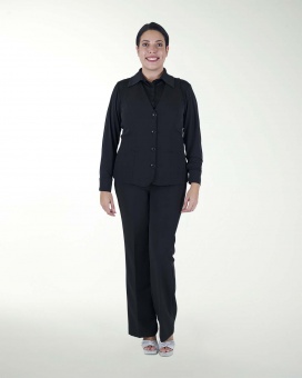 PANTALON DE VESTIR RECTO CON BOTON EN PRETINA