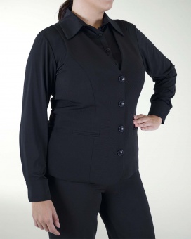 PANTALON DE VESTIR RECTO CON BOTON EN PRETINA