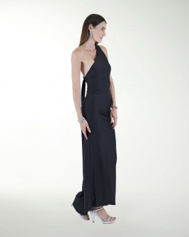 VESTIDO CL HALTER CON DRAPEADO