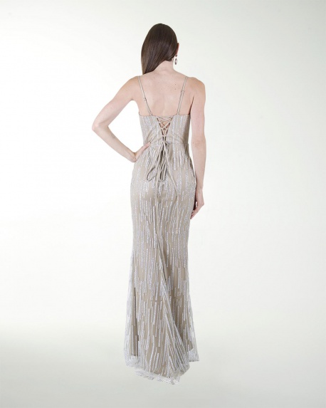 VESTIDO CL ENTALLADO CON ABERTURA