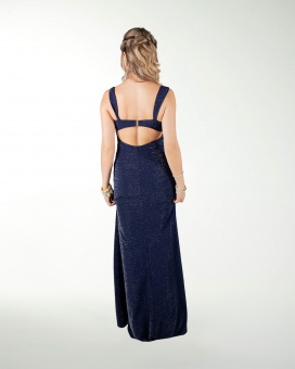 VESTIDO CL ENTALLADO CON ABERTURA