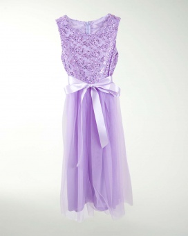 VESTIDO NI  12 14 16  BORDADO LENTEJUELA RECTO