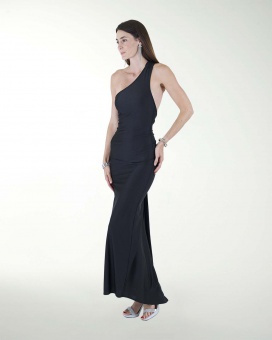 VESTIDO CL HALTER CON DRAPEADO