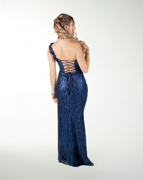 VESTIDO CL DE UN TIRANTE Y ABERTURA