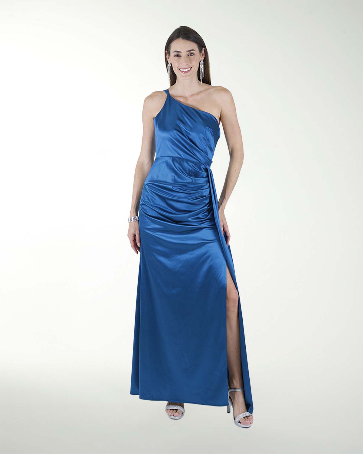 VESTIDO CL WARP DE UN HOMBRO DRAPEADO