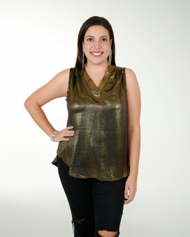 BLUSA TV  CHIFON METALIC