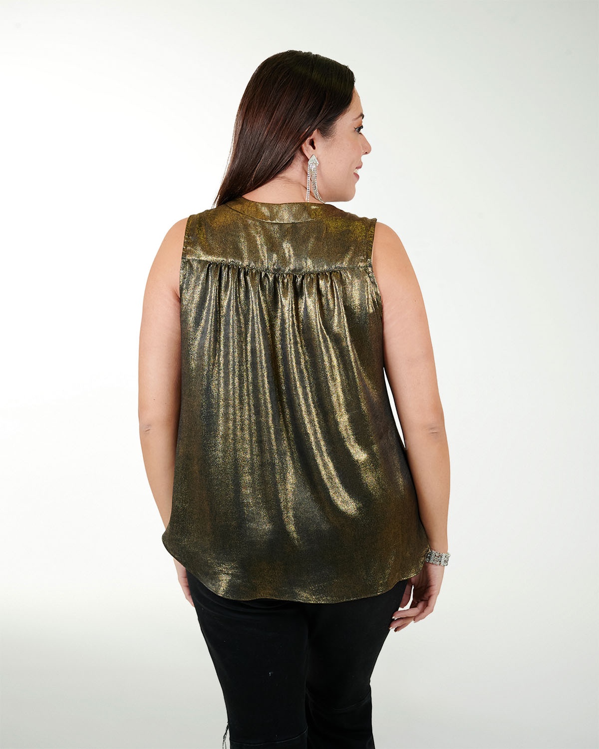 BLUSA TV  CHIFON METALIC