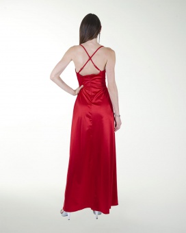 VESTIDO CL WARP CON DRAPEADO EN ESCOTE