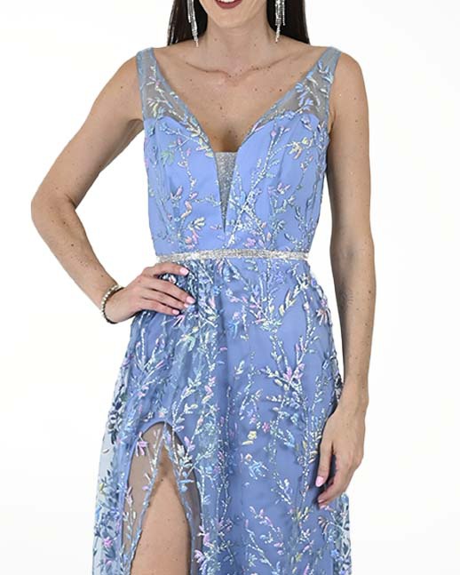 VESTIDO CL FANTASIA CON ABERTURA