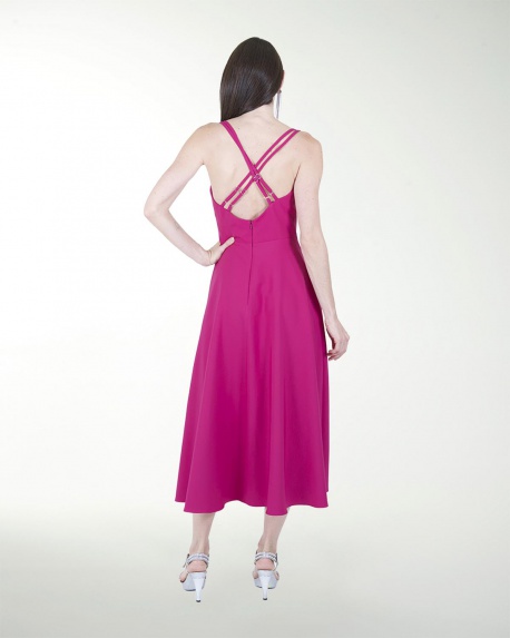 VESTIDO CA BARBIE LISO  MIDI STRAPLESS