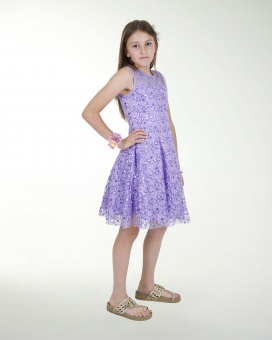 VESTIDO NI 12 14 16 TUL BORDADO CIRCULAR