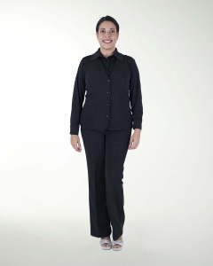 PANTALON DE VESTIR RECTO CON BOTON EN PRETINA