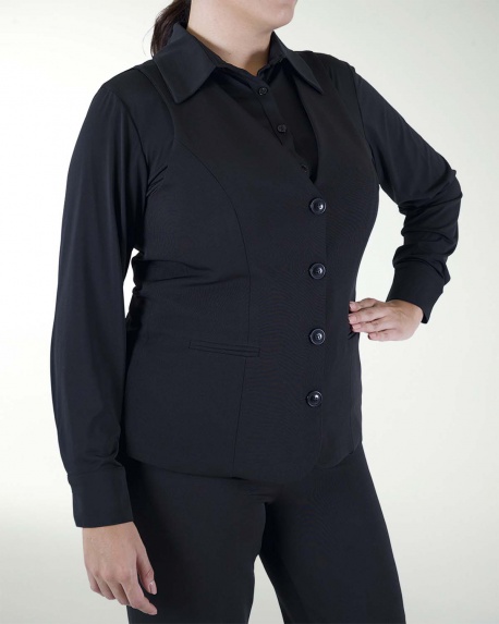 PANTALON DE VESTIR RECTO CON BOTON EN PRETINA