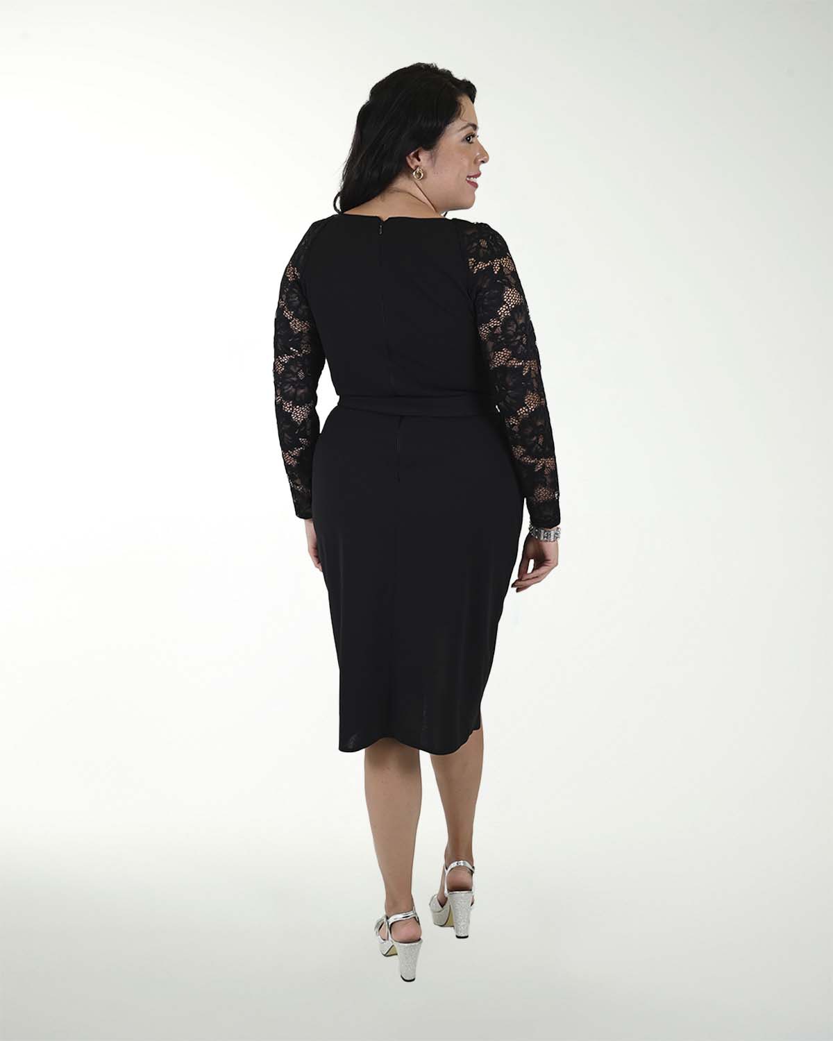 VESTIDO TV CON CRUCE MANGA LARGA