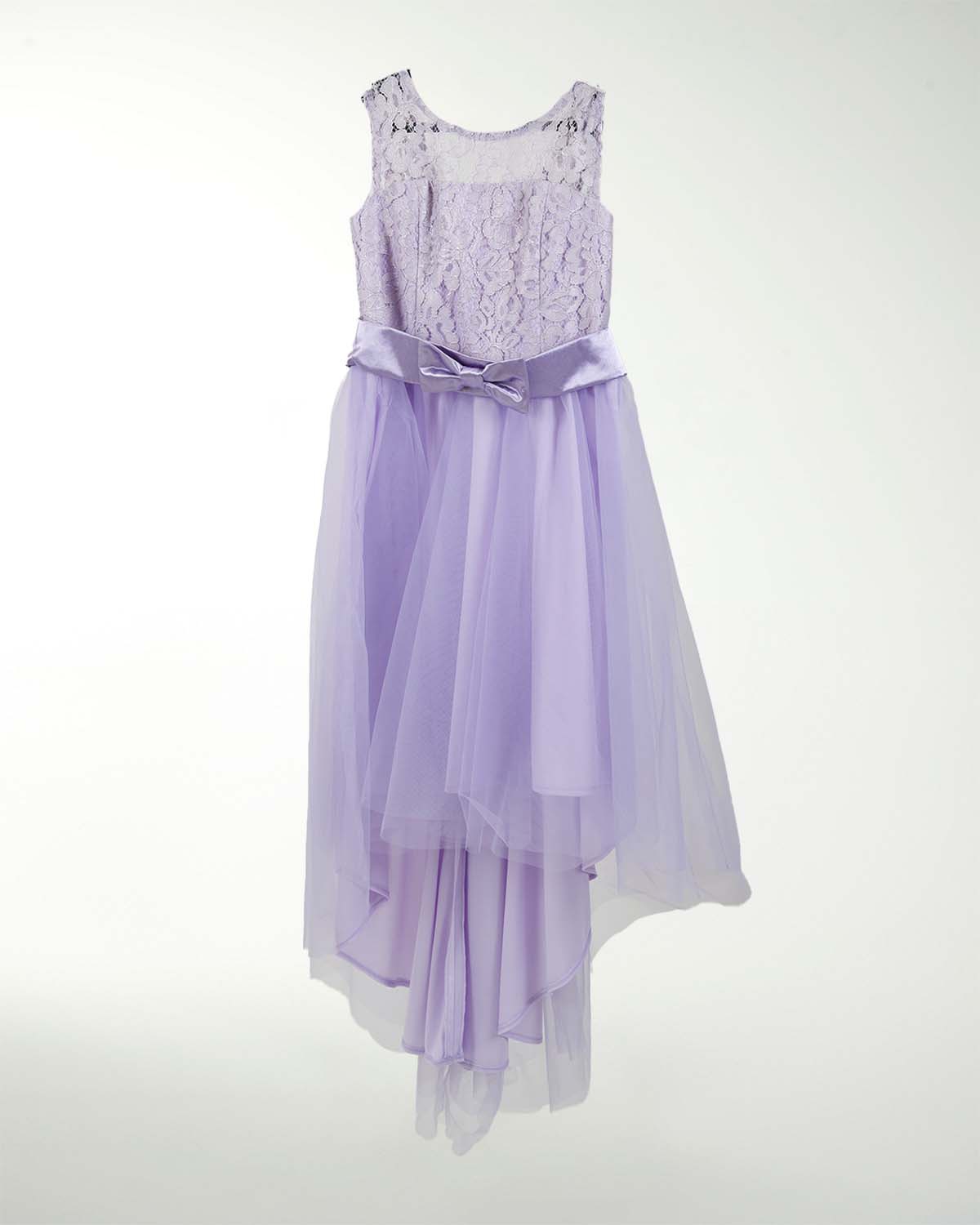 VESTIDO NI 12 14 16 ENCAJE  LARGO IRREGULAR